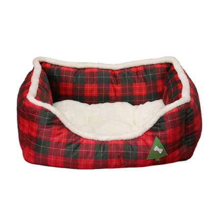 Dog or Cat Christmas Sofa Dog Beds also a Waterproof Bottom is available as an addition. Soft Pure Cotton Warm Bed For Dog Xmas Soft Pet Bed Cat with Removable Winter insert.