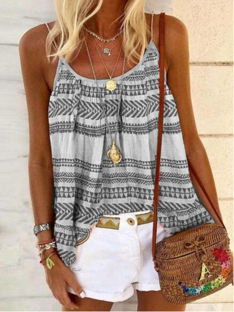 Summer Loose Casual Print Camisole