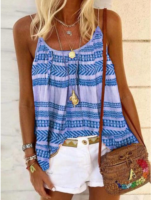 Summer Loose Casual Print Camisole