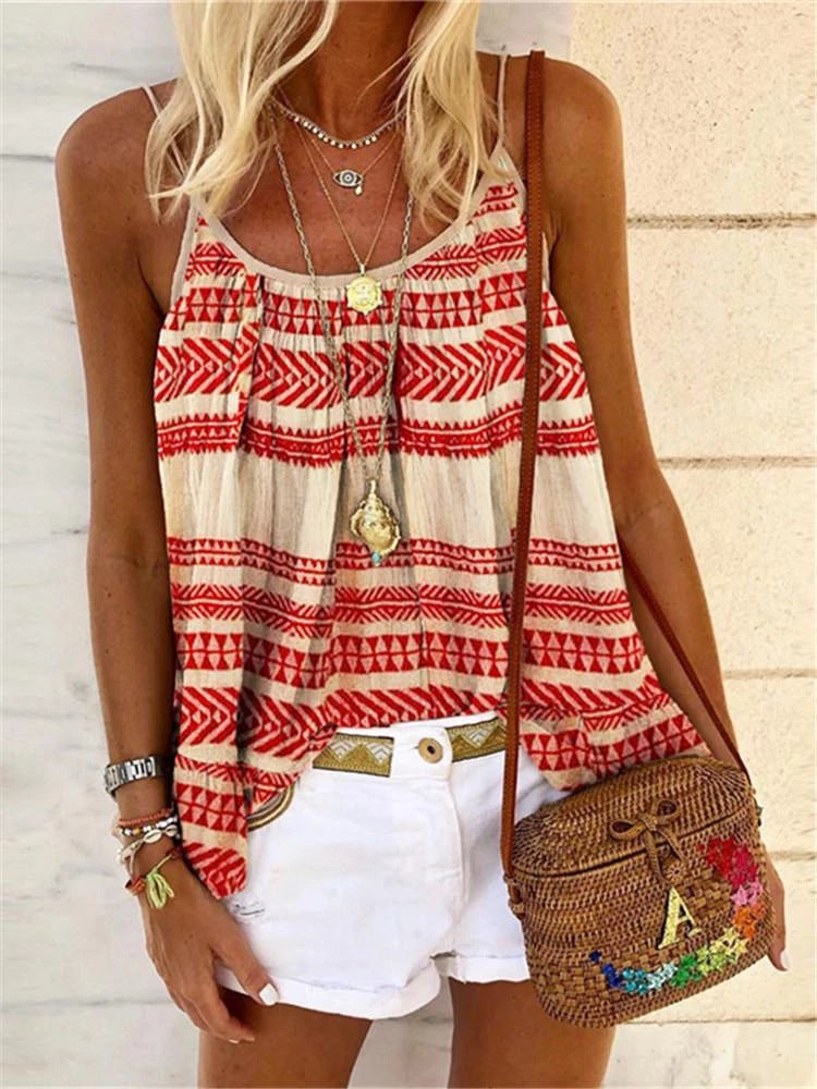 Summer Loose Casual Print Camisole