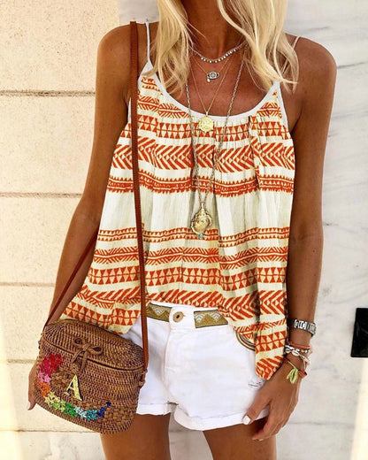 Summer Loose Casual Print Camisole