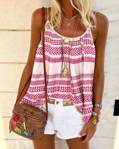 Summer Loose Casual Print Camisole