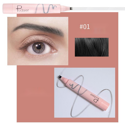 Pudaier 4 Tip Eyebrow Pencil Waterproof 4 Tip Pen for beautiful brown and hair lines.