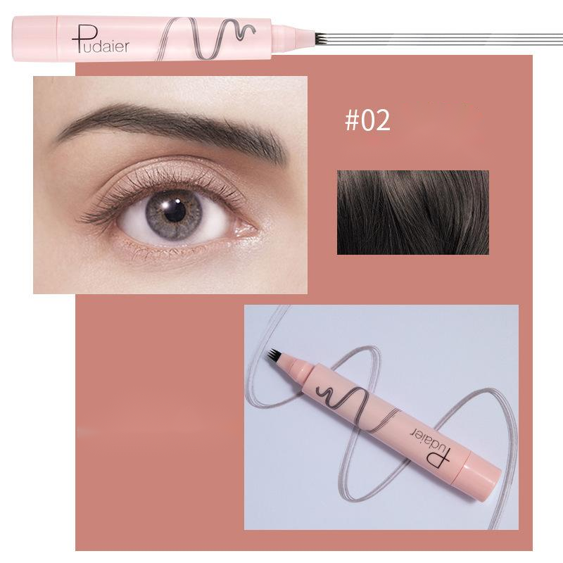 Pudaier 4 Tip Eyebrow Pencil Waterproof 4 Tip Pen for beautiful brown and hair lines.