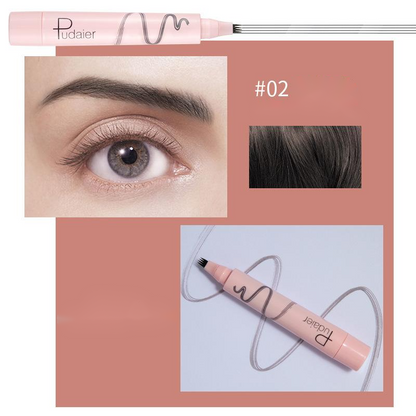 Pudaier 4 Tip Eyebrow Pencil Waterproof 4 Tip Pen for beautiful brown and hair lines.