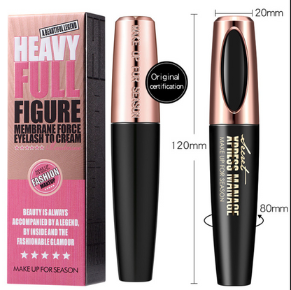 4D Mascara Lengthening Waterproof Eyelashes Eye Mascara Black Volume With Silk Fibers Brush Eyelash Makeup Tool Cosmetics