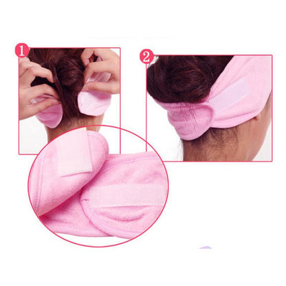 1Pc Bathing Headband Turban Shower Salon Spa Bathing Tools Hairband Headbands Washing Face Bathroom Accessories Y4