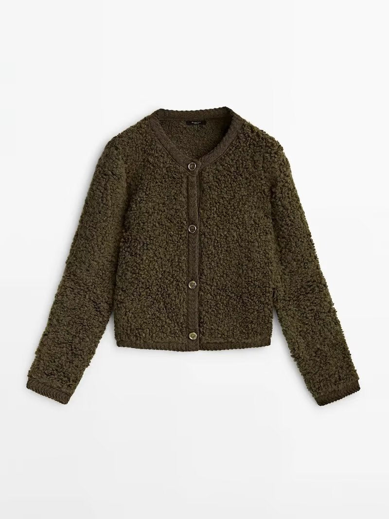 Women's Knitted Cardigan Short Woolen Coat