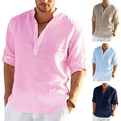 Men's Linen Long Sleeve Shirt