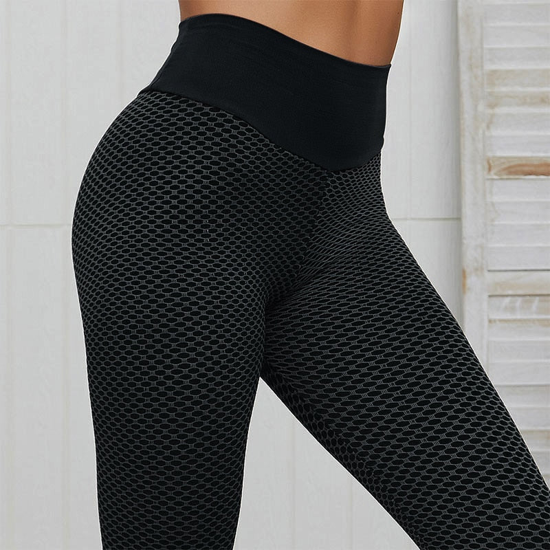 NORMOV Seamless Womens Fitness Leggings  Patchwork Print High Waist Elastic Push Up Ankle Length Polyester Leggings