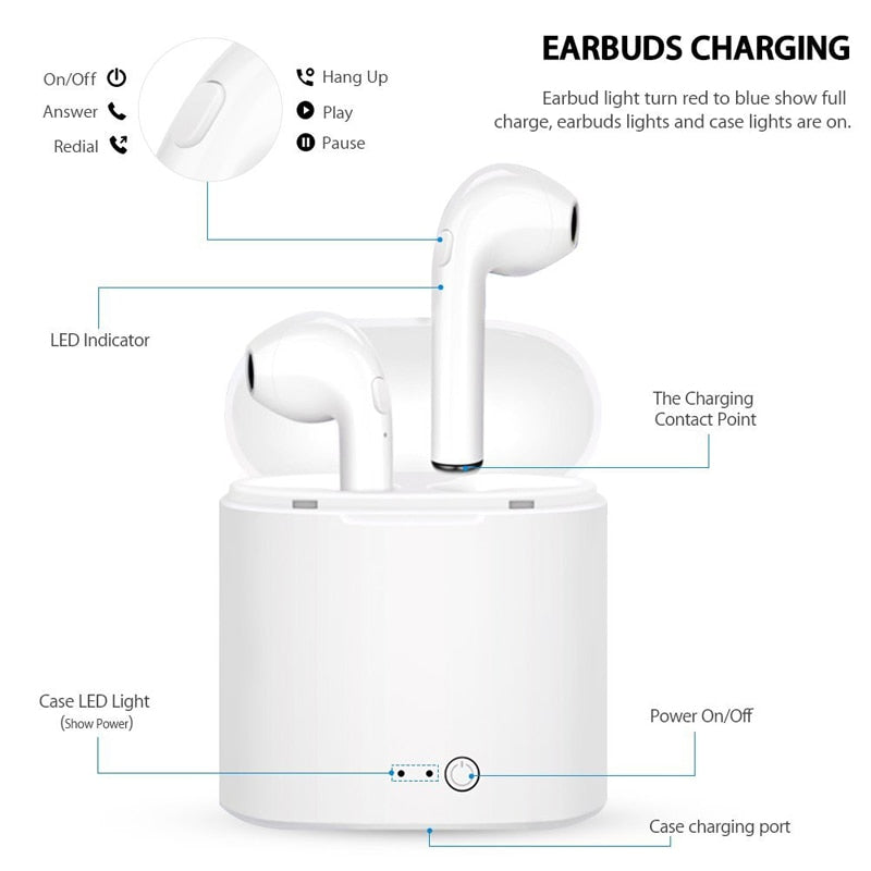 Earbuds Bluetooth Earphones for all Smart Phones Sport headphones Stereo Earbud Wireless Bluetooth Earphones