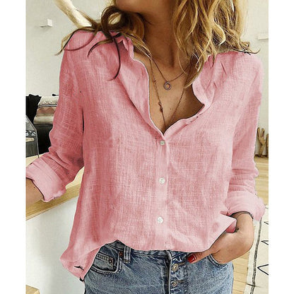 Ladies Summer Cotton button up top